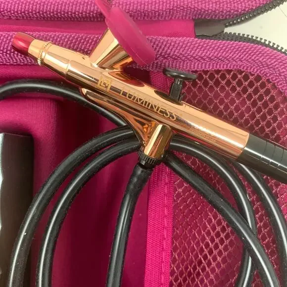 Luminess Air Airbrush Makeup System Kit Compressor Stylus Foundation Case Tested